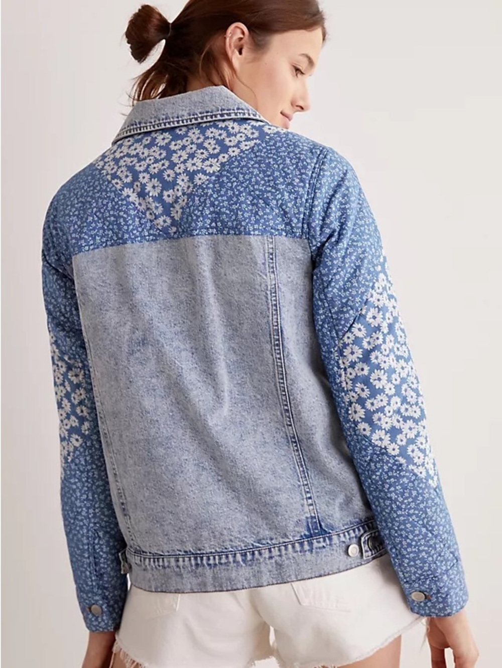 Avec Les Filles Patchwork Denim Jacket Size Small